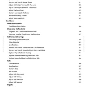 John Deere 945, 955 Center Pivot Rotary Mower-Conditioner Technical Manual PDF | Instant Download image 7