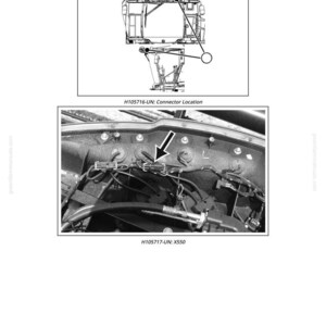 May include: Diagram of the X550-Left HID Module 2 Connector, with a detailed illustration of the connector location. The image includes a close-up of the connector and surrounding components, with labels for identification.