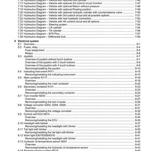 Manual de servicio de la cargadora de ruedas Weidemann 1160E en PDF / Reparación en taller / Descarga instantánea imagen 7