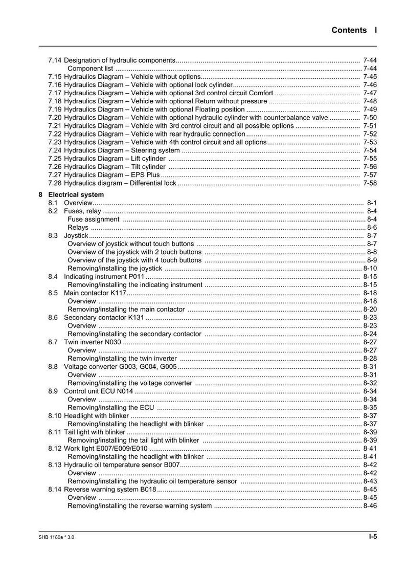 Manual de servicio de la cargadora de ruedas Weidemann 1160E en PDF / Reparación en taller / Descarga instantánea imagen 7