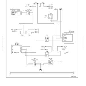 May include: A detailed circuit diagram related to the KDOC temperature sensor, with text labels and component symbols. The diagram includes engine controller, DEM, SSR, EG2, EG4, and fuse box components. The diagram is in black and white.