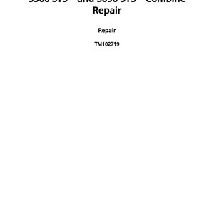 May include: White background with black text. The text reads: S560 STS and S690 STS Combine Repair. Below that, the word Repair is repeated. The text TM102719 is also present. The date Published on 13 March 2017 is at the bottom.