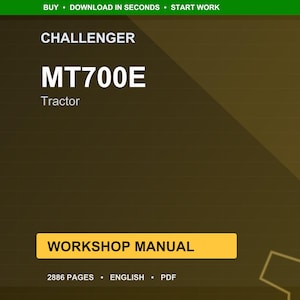 Challenger Mt700e Tractor Workshop Manual PDF | Service Repair | Instant Download image 1
