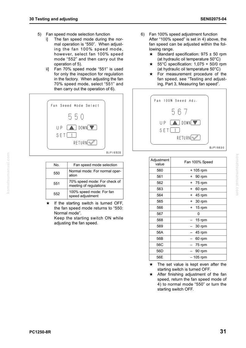 May include: A technical diagram with text and numerical data related to fan speed adjustment. The diagram includes sections for fan speed mode selection and fan 100% speed adjustment, with values and specifications.