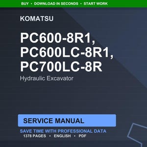 Komatsu PC600-8R1, PC600LC-8R1, PC700LC-8R hydraulisk grävmaskin servicemanual i PDF-format bild 1