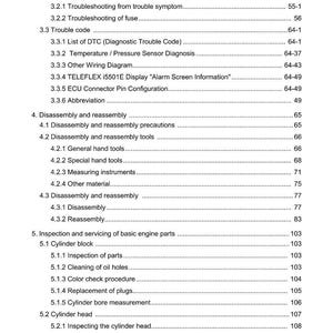 Manuale di servizio per motore marino Yanmar 6Ly3 etp stp utp in formato PDF / Riparazione in officina / Download immediato immagine 6