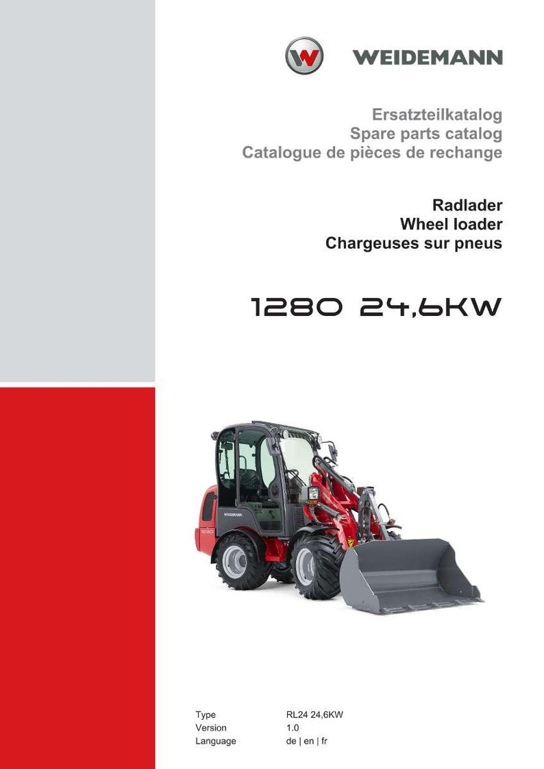 Manuale ricambi per pala gommata Weidemann 1280 24, 6 kW in formato PDF / Catalogo illustrato / Download immediato immagine 2