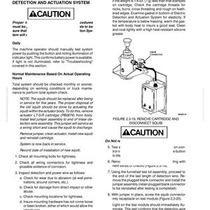 K&ouml;nnte beinhalten: Technische Handbuchseite mit Diagrammen und Anweisungen zur Inspektion und Wartung eines elektrischen Detektions- und Bet&auml;tigungssystems. Enth&auml;lt Sicherheitshinweise und Diagramme von Komponenten. Ma&szlig;e in Gramm.