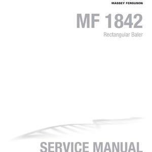 Massey ferguson 1842 rechthoekige balenpers servicehandleiding pdf | Werkplaatsreparatie | Direct downloaden afbeelding 2