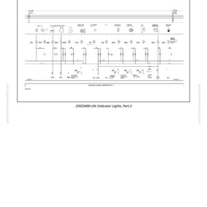 K&ouml;nnte beinhalten: Schwarz-wei&szlig;es Funktionsschaltbild mit der Bezeichnung "Funktionsschema, Abschnitt 06 - Teil 2". Das Diagramm enth&auml;lt Linien, Symbole und Text mit dem Titel "ZX023400-UN: Kontrollleuchten, Teil 2". Die Nummer "1815" befindet sich unten.