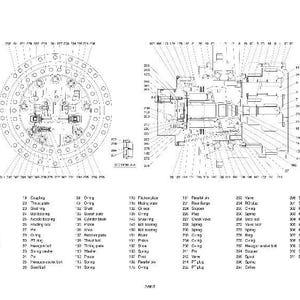 Może przedstawiać: Szczeg&oacute;łowy rysunek techniczny konstrukcji mechanicznej, przedstawiający r&oacute;żne elementy oznaczone numerami i nazwami. Diagram jest czarno-biały, z okrągłym i prostokątnym układem i zawiera tekst "A STRUCTURE".