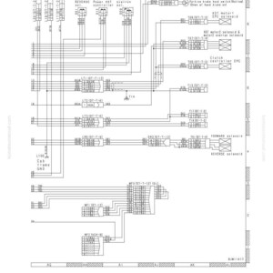 May include: A technical diagram labelled "Troubleshooting" and "Troubleshooting Code [E-8]", showing electrical circuits with lines, symbols, and text. Key terms include "FORWARD", "REVERSE", and component references, all in a black and white layout.
