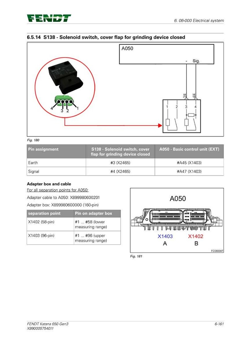 May include: Diagram of an electrical system component, featuring a solenoid switch and a basic control unit. The image includes wiring schematics, pin assignments, and adapter box details. Text labels and figures are present.