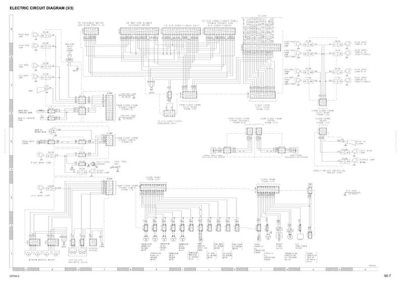 May include: A detailed electric circuit diagram, labeled "ELECTRIC CIRCUIT DIAGRAM (3/3)". The diagram is in black and white, featuring numerous interconnected components, lines, and text labels, illustrating the electrical system's layout.