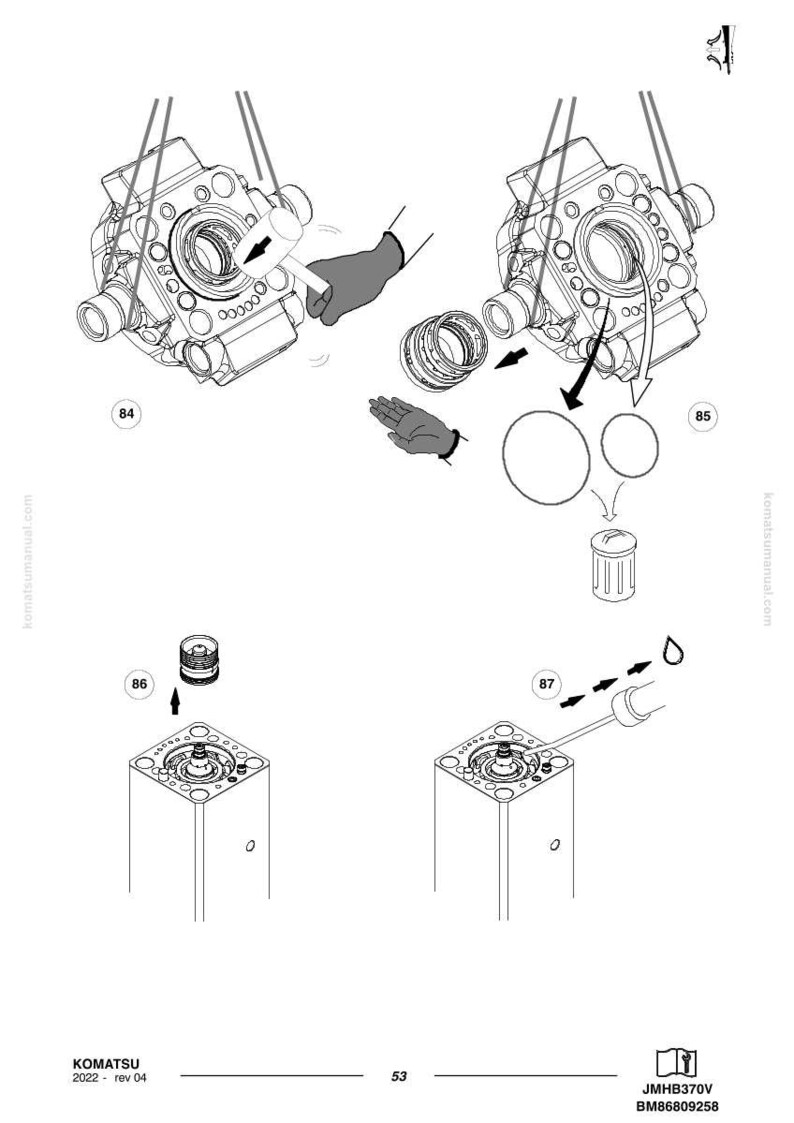 Komatsu JMHB370V-1 hydraulhammare servicemanual reparation verkstad PDF-nedladdning bild 6