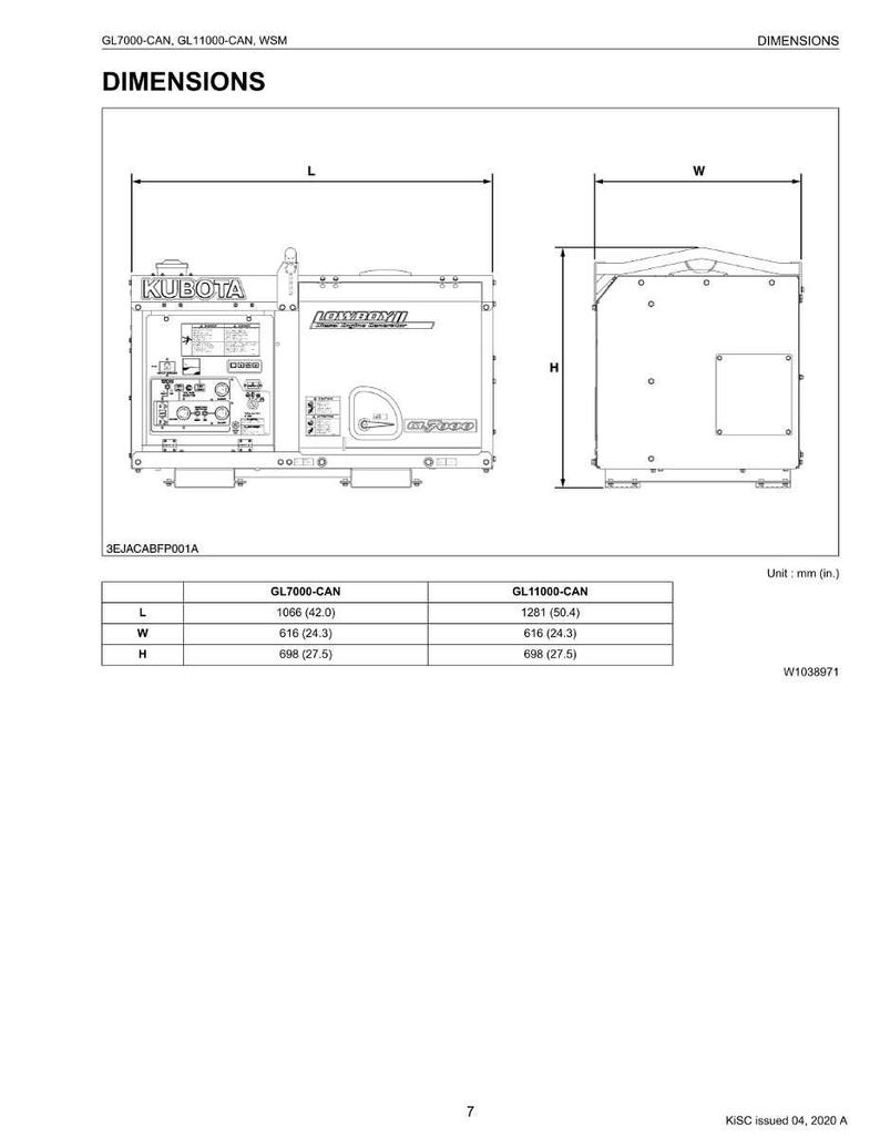 Kubota Gl7000 gl11000 kan dieselmotor verkstadsmanual PDF | Service och reparation | Direkt nedladdning bild 10