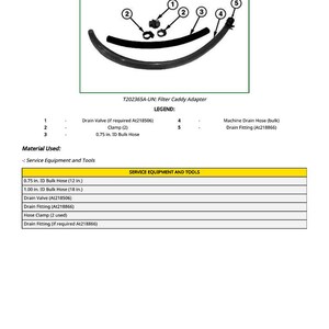 K&ouml;nnte beinhalten: &Ouml;lfilter-Caddy-Adapter-Kit, DFT1246, mit einem Ablassventil, Klemmen und Schl&auml;uchen. Enth&auml;lt einen 1,9 cm ID-Schlauch und einen 2,5 cm ID-Schlauch. F&uuml;r Serviceausr&uuml;stung und Werkzeuge.