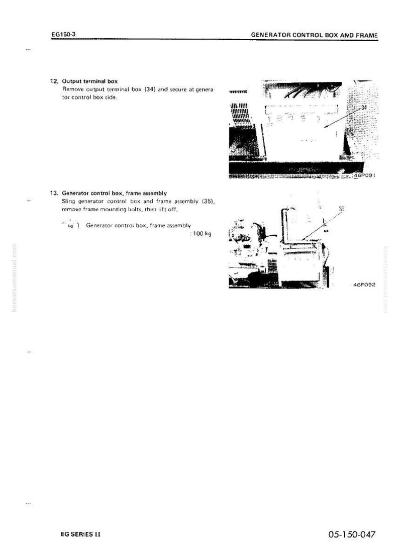 Komatsu EG-serie II motor servicehandbok reparation verkstad PDF bild 6