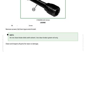 May include: A black screen component, labelled (14), with a cylindrical body and a textured grip. The image is from a manual, with text indicating it's part of a brake system.