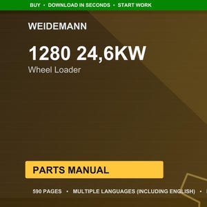Manuale ricambi per pala gommata Weidemann 1280 24, 6 kW in formato PDF / Catalogo illustrato / Download immediato immagine 1