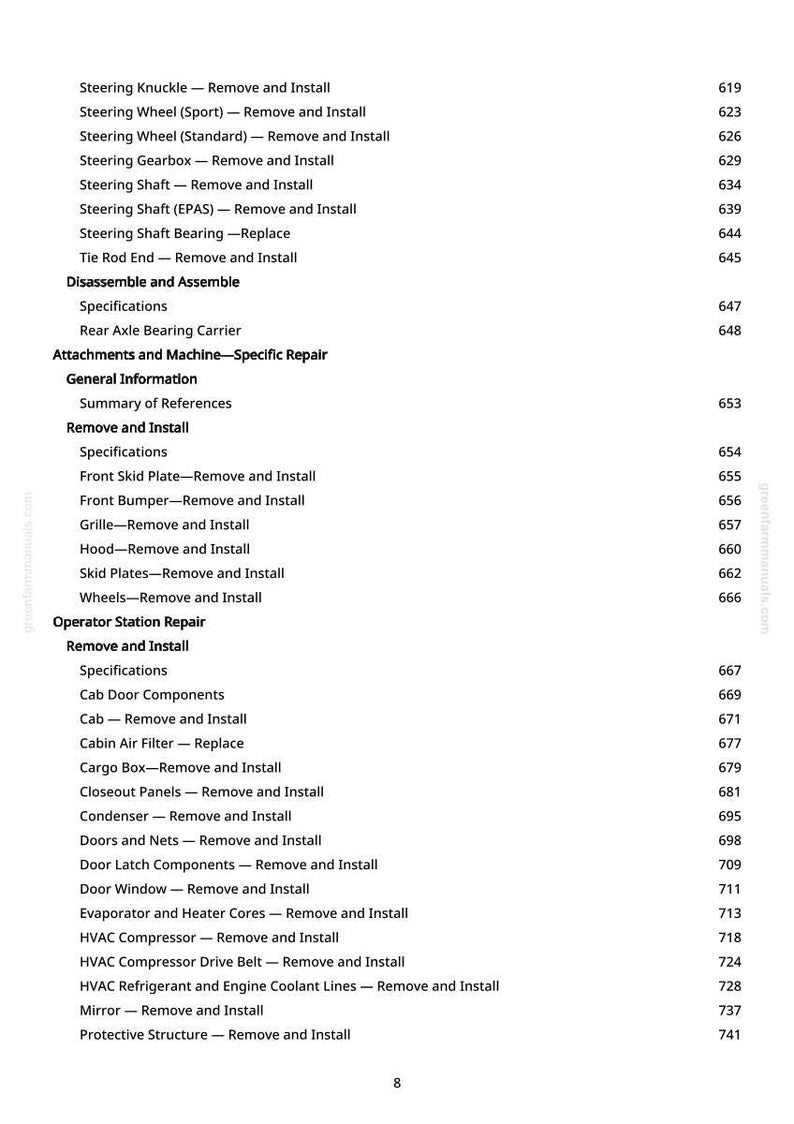 May include: A manual page detailing automotive repair procedures. Sections include steering, brakes, and HVAC components. The text is black on white, with page numbers and section titles. Measurements are in metric.