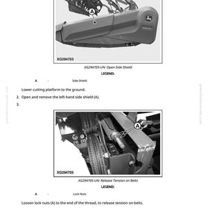 May include: Diagrams from a manual detailing the removal and installation of a slip clutch. The images show components of a machine, with labels and instructions for maintenance tasks. Text includes "Remove/Install Slip Clutch" and part numbers.