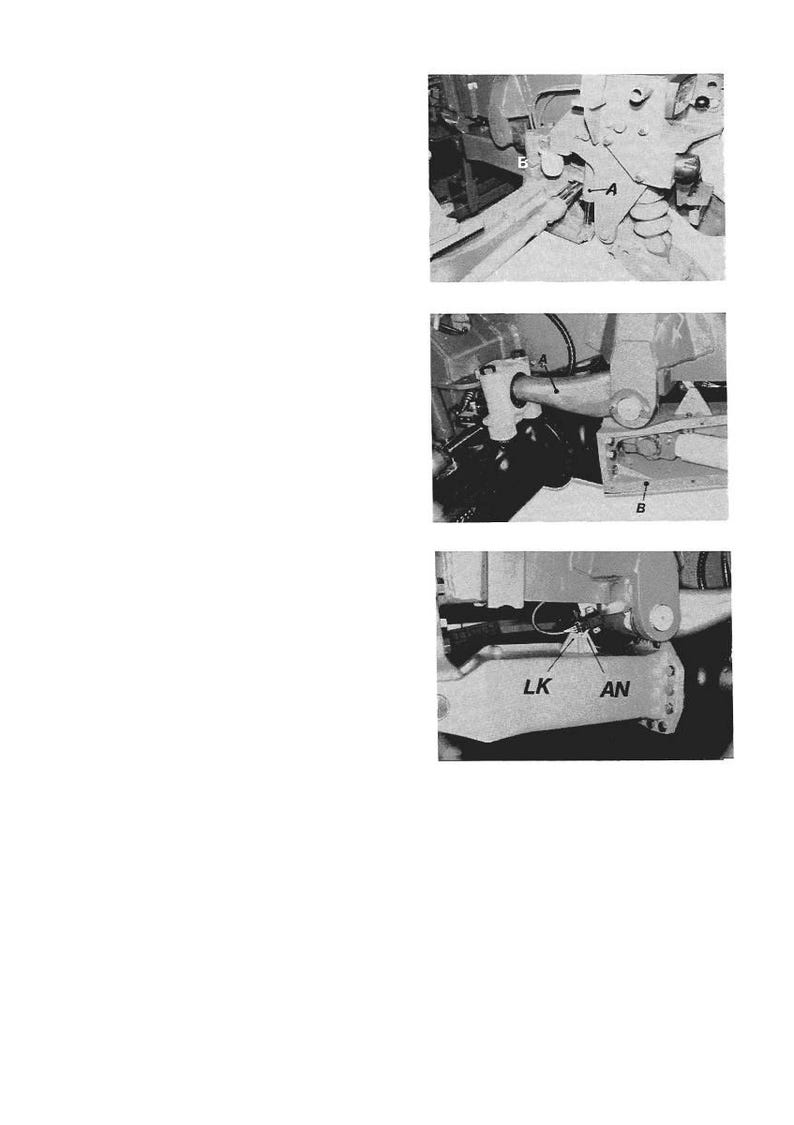 May include: Black and white images of mechanical components, possibly from a vehicle or machine. The images show close-ups of various parts, including levers, joints, and connecting elements. Some images have labels like "LK" and "AN".