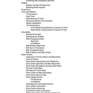K&ouml;nnte beinhalten: Eine wei&szlig;e Liste von Wartungsthemen f&uuml;r Kraftfahrzeuge, darunter K&uuml;hler, Bremsen, Reifen, Antriebsriemen, Rollenketten und Hydraulik. Der Text ist in einer serifenlosen Schriftart gehalten.