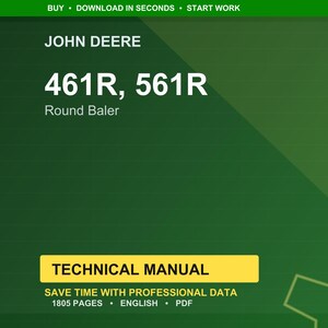 John Deere 461R, 561R technische handleiding ronde-balenpersen pdf | Direct downloaden afbeelding 1