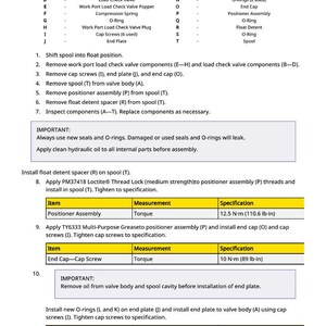 May include: Technical diagram with a legend and numbered instructions for valve assembly. Includes torque specifications for positioner assembly at 12.5 N-m (110.6 lb-in) and end cap screws at 10 N-m (89 lb-in).