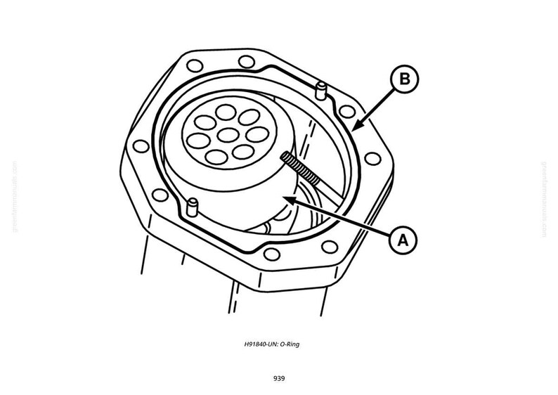 May include: Line drawing of a mechanical component, featuring a circular element with multiple holes surrounded by a hexagonal frame. The image includes labels A and B, and the text "H91840-UN: O-Ring".