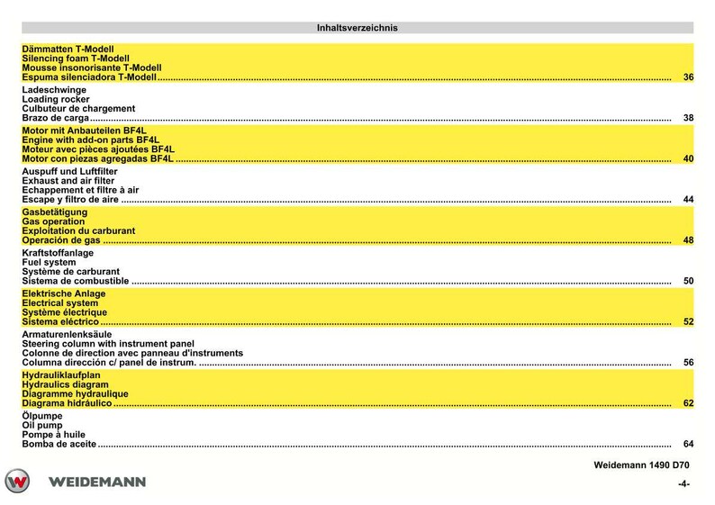 Weidemann 1490 D70 Wheel loader Parts Manual PDF | Illustrated Catalog | Instant Download image 4