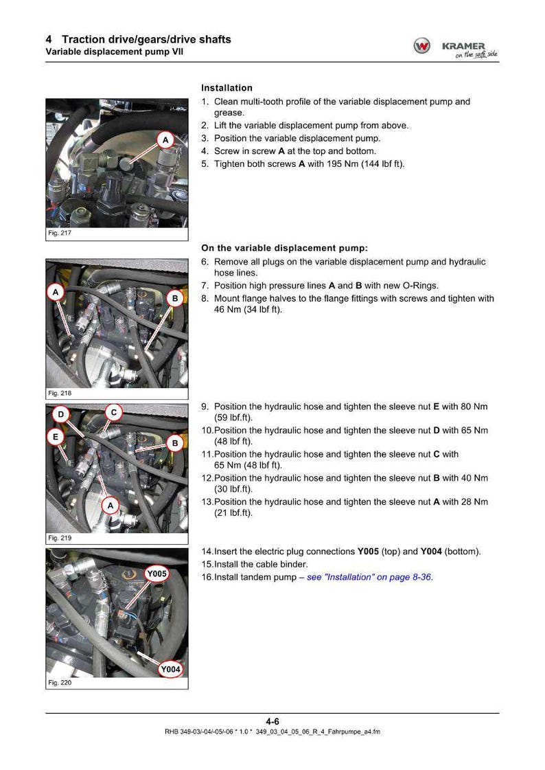 Wacker neuson kramer 5050 5055 5065 Kl18.5 kl19.5 kl25.5 Wheel loader Repair Manual PDF | Service Workshop | Instant Download image 6