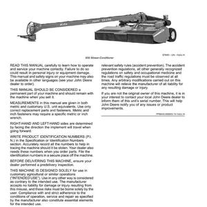 John Deere 956, 946 Mower Operator Manual PDF | Owners Guide | Instant Download image 2