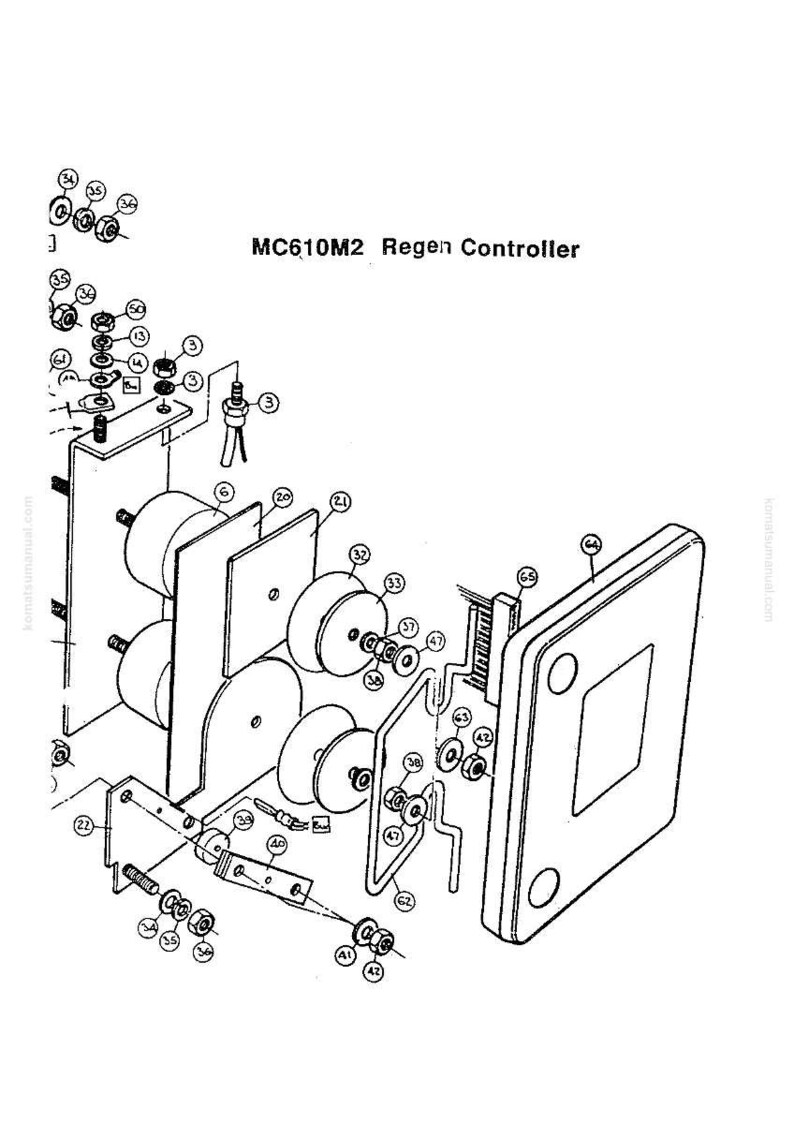 May include: An exploded diagram of an MC610M2 Regen Controller, featuring various mechanical components. The image is a black and white technical illustration with labels and numbers identifying each part. The text "MC610M2 Regen Controller" is visible.