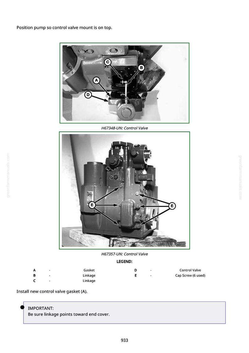 May include: Diagram of control valves with labels and text. The image includes two detailed views of the valves, labeled with letters and corresponding descriptions. Text instructions are also included.
