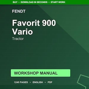 Fendt Favorit 900 vario Tractor Workshop Manual PDF | Service Repair | Instant Download image 1