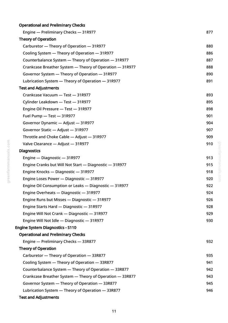 John Deere S100, S110, S120, S130, S140, S160, S170, S180 Lawn Tractor Technical Manual Pdf | Instant Download image 9