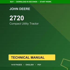 John Deere 2720 Kompakt-Komforttraktor Technisches Handbuch PDF | Sofort Download Bild 1