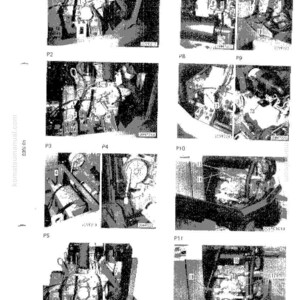 May include: A series of detailed diagrams of an engine's internal components, with labels and annotations. The images are in black and white, showing various parts and their arrangement. The diagrams are from a manual, with text and numbers indicating specific components.