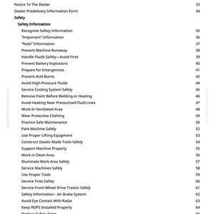 Peut inclure: Une page blanche intitul&eacute;e &laquo;&nbsp;Table des mati&egrave;res&nbsp;&raquo; d'un manuel. Le tableau &eacute;num&egrave;re les informations de s&eacute;curit&eacute;, notamment la pr&eacute;vention des incendies, des explosions et des br&ucirc;lures acides. Les num&eacute;ros de page sont r&eacute;pertori&eacute;s &agrave; droite.