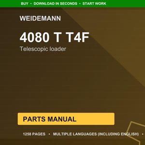 Weidemann 4080 T t4f Telescopic loader Parts Manual PDF | Illustrated Catalog | Instant Download image 1