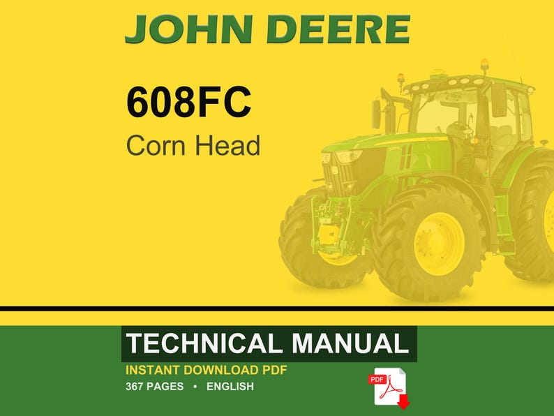 John Deere 608Fc majsaggregat Teknisk manual PDF | Direkt nedladdning bild 1