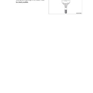 May include: Diagram of a mechanical clutch assembly, featuring a gear-like top and a cylindrical shaft. The image includes text instructions on checking the clutch's closing and opening using compressed air.