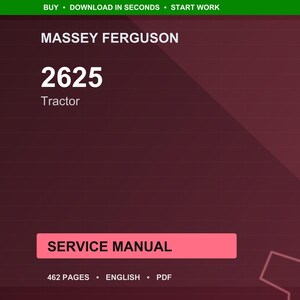 Manual de servicio del tractor Massey Ferguson 2625 en PDF / Reparación de taller / Descarga instantánea imagen 1
