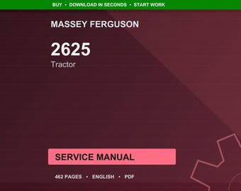 Manual de servicio del tractor Massey Ferguson 2625 en PDF / Reparación de taller / Descarga instantánea