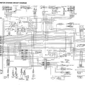 May include: A black and white machine monitor system circuit diagram. The diagram includes text, lines, and various symbols representing electrical components. The title "MACHINE MONITOR SYSTEM CIRCUIT DIAGRAM" is at the top. The diagram is labeled with the number 20-233.