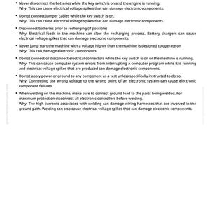 May include: A white page with black text detailing precautions for handling electrical components in vehicles with computer-controlled systems. The text includes bullet points with safety advice and explanations.