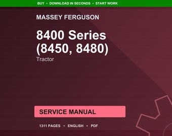 Massey ferguson 8400 Series 8450 8480 Tractor Service Manual PDF | Workshop Repair | Instant Download
