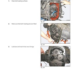 Puede incluir: P&aacute;gina de manual t&eacute;cnico con el logotipo de Fendt, que detalla c&oacute;mo conectar un tractor entre la transmisi&oacute;n y el eje trasero. Incluye diagramas e instrucciones para limpiar, colocar pasadores e insertar juntas t&oacute;ricas.